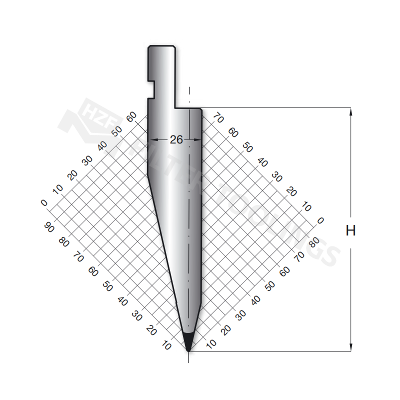 Acute Angle Press Brake Punch Tooling